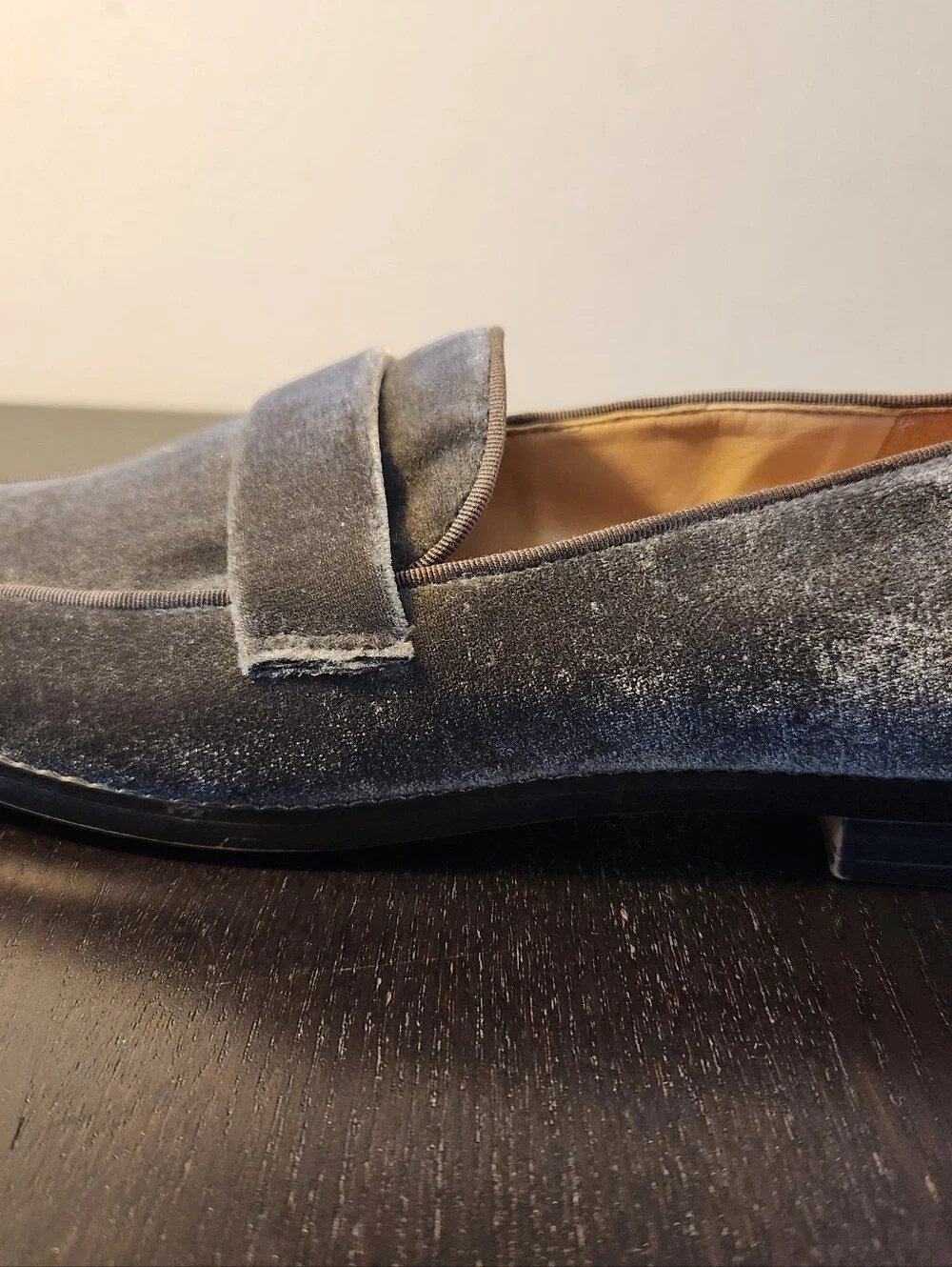 Franco Sarto Classic Women's Suede Penny Loafers in Gray
